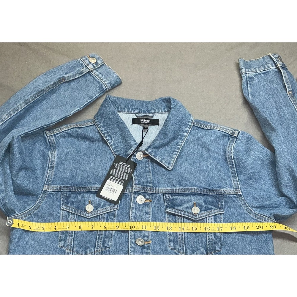 Hudson Los Angeles Denim Button Up Jean Trucker Jacket Women's Size XL/1X NEW - Picture 6 of 11